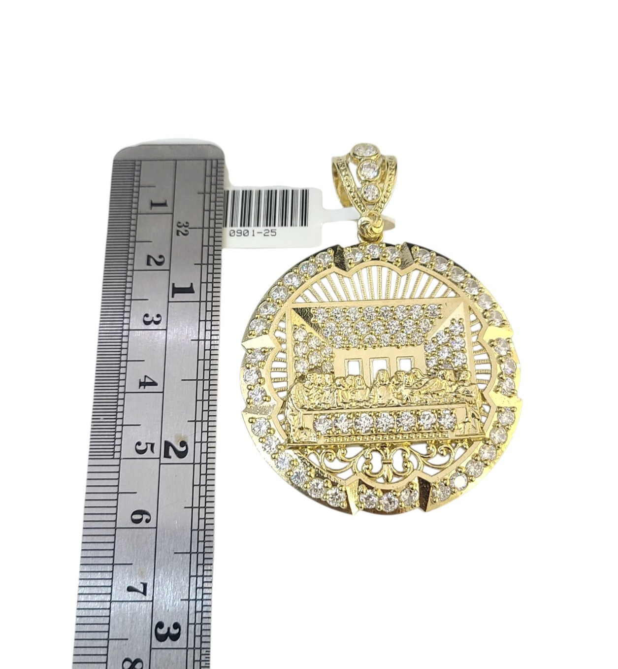 Real 10k Rope Chain Last Supper Necklace Pendant Set 7mm 20"-30" Gold Men