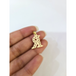 10k Gold Cuban Curb Chain Necklace R Initial Alphabet Pendant Charm 3mm Necklace