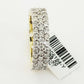 Mens Band 10k Yellow Gold Genuine Diamonds 0.75 CT Ring SIZE 10 Three Row D.REAL