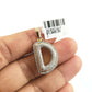 10k Gold Chain Real Diamond D Alphabet Initial Charm Pendant 3mm 18Inch Necklace