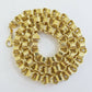 Real 10k Gold Byzantine Chain 11mm 26" Inch Men's yellow gold necklace 10kt