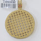 Memory Picture Charm Pendant REAL 14k Yellow God Genuine 3 CT Diamonds Mens 14KT