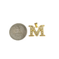 10k Gold Cuban Curb Chain Necklace M Initial Alphabet Pendant Charm 3mm Necklace