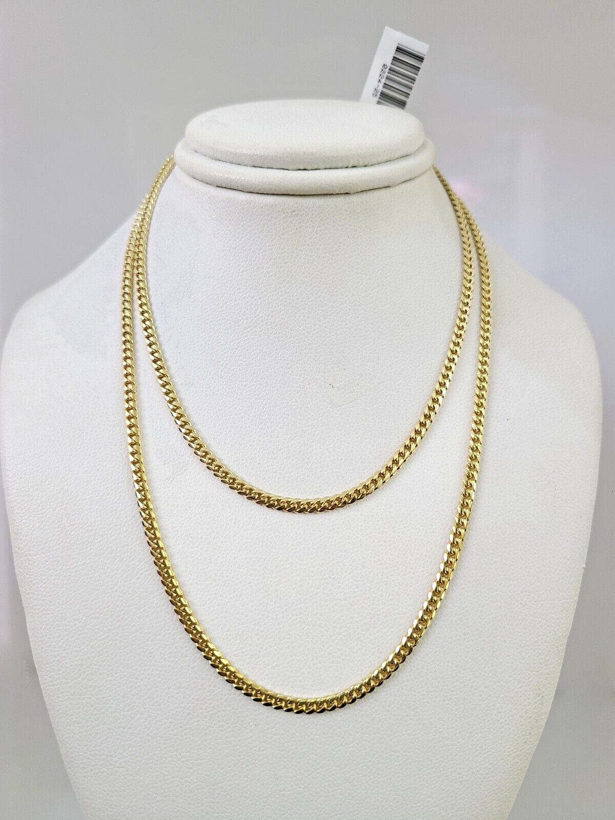 Real 10k Solid Miami Cuban Link Yellow Gold Chain 3mm Necklace 20 Inches Genuine