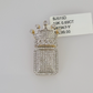 10k Yellow Gold Diamond Crown King Charm Real 10Kt Pendant Natural Genuine
