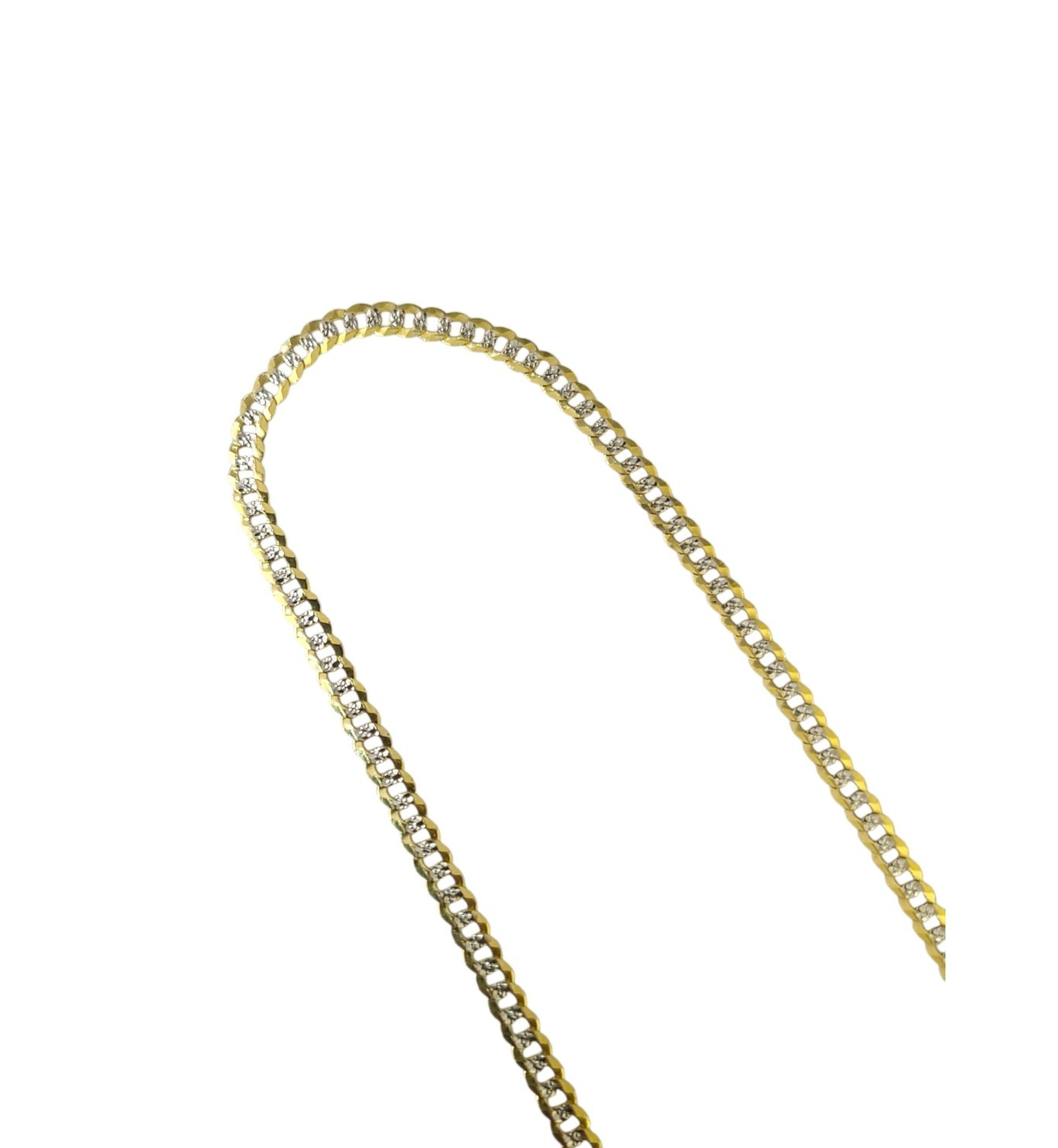 10K Yellow Gold Cuban Curb Chain Necklace 4mm 20 Inch REAL 10kt Diamond Cuts