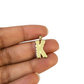 10K Yellow Gold K Initial Charm Pendant Alphabet Real 10kt Men Women