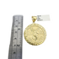 Real 10k Yellow Gold Nugget Centenario Coin Pendant Charm 2 inch 50 Pesos 1947