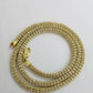 10k Yellow Gold Iced Bead Chain Diamond Cut Men Women 24" Necklace 5mm REAL