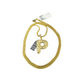 10k Gold Franco Chain 2.5mm 16"-26" P Nugget Initial Charm Pendant Necklace SET