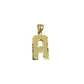 10K Yellow Gold A Initial Charm Pendant Alphabet Real 10kt Men Women