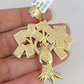 10k Money Tree Charm Pendant Men's REAL 10Kt Yellow Gold Genuine