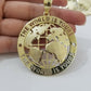 Real 10k Yellow Gold World Map Charm Pendant Ring The World Is Yours Engraved
