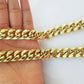 Real 10k Yellow Gold 26" Inch 15mm Miami Cuban chain Necklace Box Lock Men,10kt