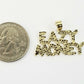 10k 3mm Miami Cuban Gold EAZY MONEY Charm Pendant Chain 18" 20" 22" 24" 26"