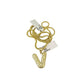 10k Gold Franco Chain 2.5mm 16"-26" V Nugget Initial Charm Pendant Necklace SET