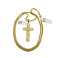 Real 10k Gold Franco Necklace Chain Nugget Cross Charm 2.5mm 18"-26" Pendant SET