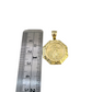Real 10K Nugget Saint Liberty Medallion Pendant Charm Yellow Gold Genuine 10kt