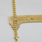 Solid 14k Gold Bracelet 7mm Miami Cuban Link 7.5 Inch Real 14kt Yellow Gold Mens