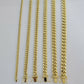 Real 10k Yellow Gold chain Bracelet 5mm-10mm Miami Cuban Link Necklace 8"-30"