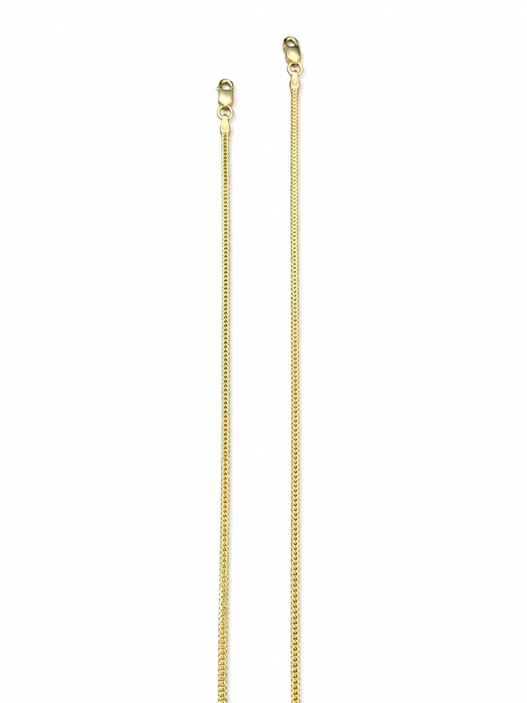 Real 18K Yellow Gold Franco Bracelet 1mm 7" 8" Ladies Dainty Thin Chain Jewelry