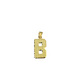 10K Yellow Gold B Initial Charm Pendant Alphabet Real 10kt Men Women
