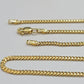 Real 18k Yellow Gold Miami Cuban Chain Necklace 2mm 18-24 Inches Men Women SOLID