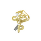Real 10k Rope Chain P Initial Charm 3mm 18"-28" Necklace Nugget Set Pendant Gold