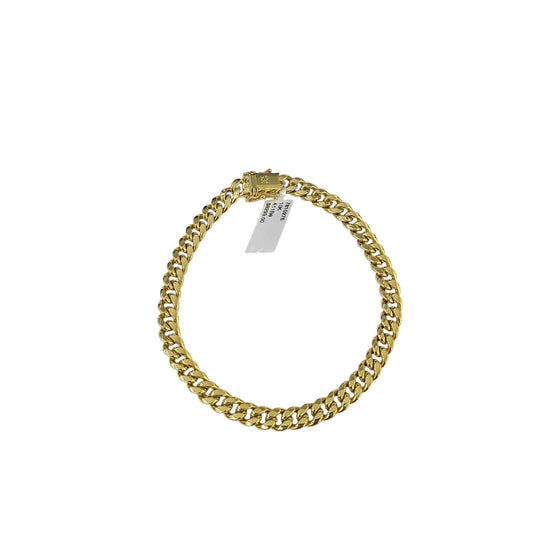 Real 10k Yellow Gold Bracelet Miami Cuban Link 9 Inch 8mm Men Women 10 KT