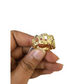 Real 10k Nugget Ring Yellow Gold Women 10Kt Genuine