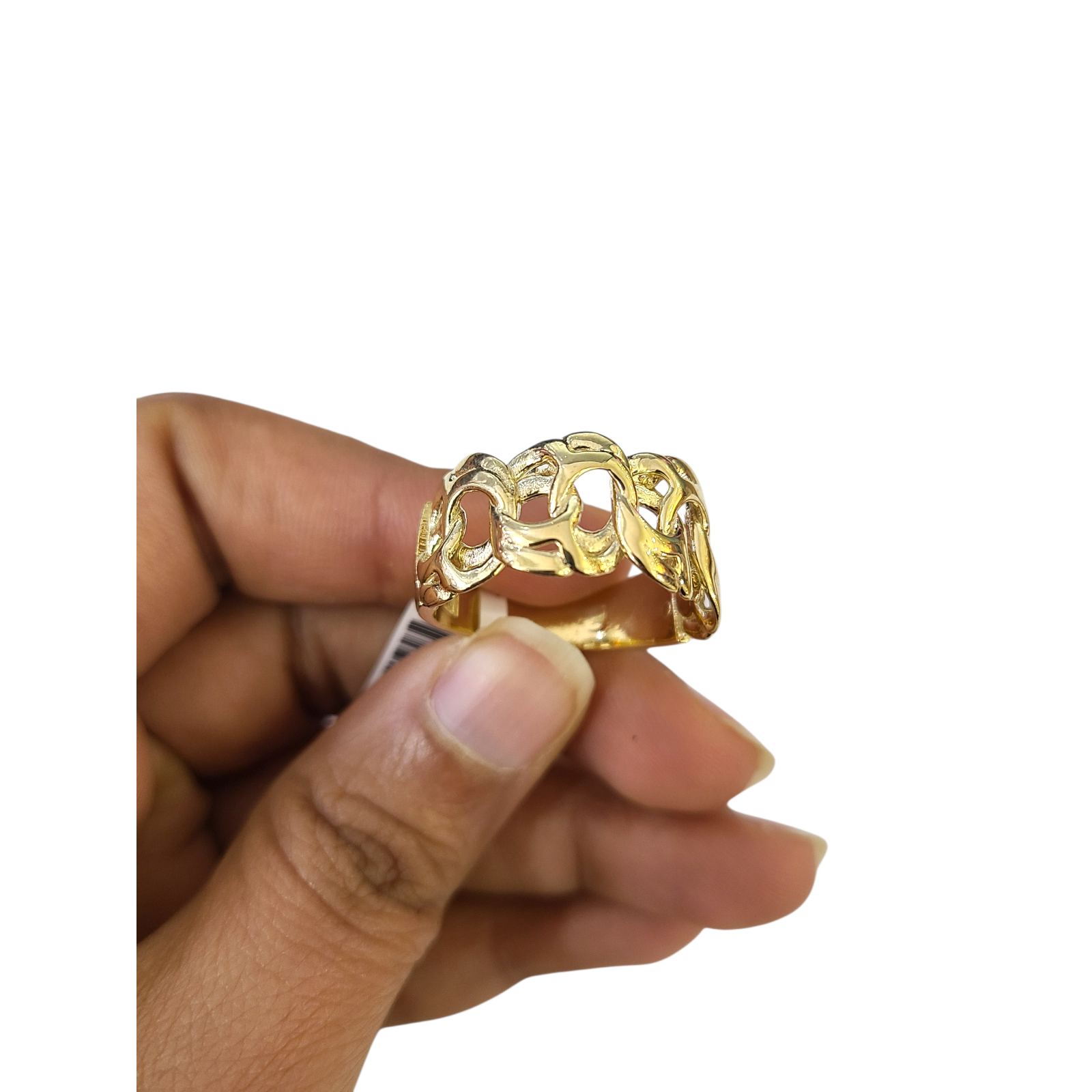 Real 10k Nugget Ring Yellow Gold Women 10Kt Genuine