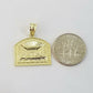Real 10k Gold Last supper Charm Rope 2.5mm Chain Pendant 18 20 22 24 26 28 Inch