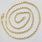 Real 18k Yellow Gold Rope Chain Necklace 2mm 18 Inch Ladies Women Solid 18 KT