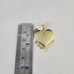 10k Gold dripping Heart Charm Pendant REAL 10kt Yellow Gold for ladies / women