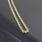 Real 10k Yellow Gold Rope Chain Necklace Diamond Cut 16" 18" 20" 22" 24" 26" 28"