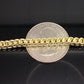 10k Yellow Gold Franco Bracelet 4mm 8" Inch Mens Women  Rope Cuban Link