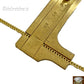 10k Gold Cross Charm Pendant with Franco Chain in 20,22,24,26 Inch Real10k Gold