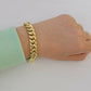 Real 10k Yellow Gold Bracelet 6mm-13mm Miami Cuban Link 9" Inch Mens 10kt ,Chain
