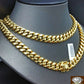 Real 10K Yellow Gold Miami Cuban Chain Necklace 11mm 24" Inch Box Lock Strong