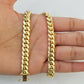 14K SOLID Gold Bracelet Miami Cuban Link Box Lock 9inch , yellow gold men women