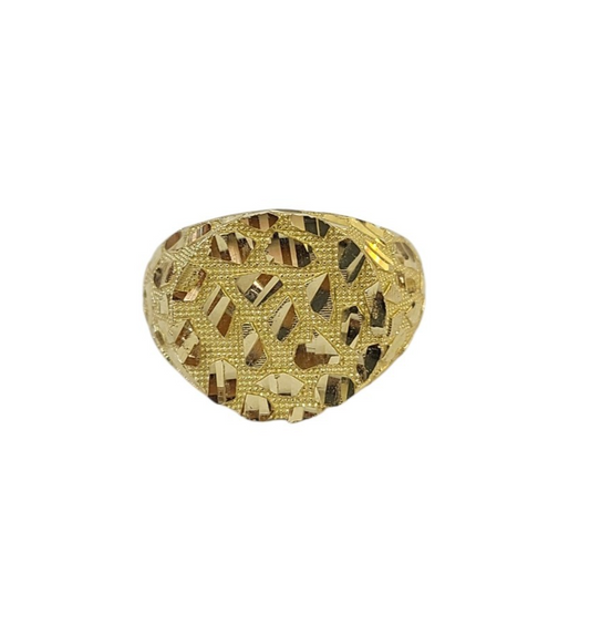 Real 14k Men Nugget Ring Yellow Gold 14Kt Genuine