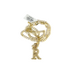 10k Gold Cuban Curb Chain Necklace R Initial Alphabet Pendant Charm 3mm Necklace