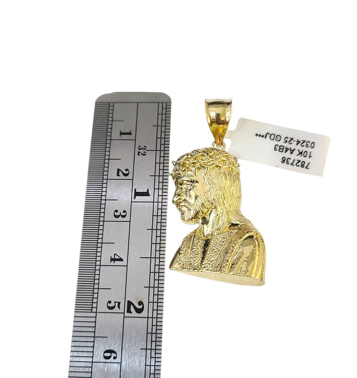 Real 10k Charm Pendant Christ Head Yellow Gold 10KT