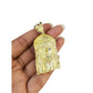Real 10k Charm Pendant Religious Head Christ Yellow Gold 10KT