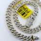 Real 2CT Men Diamond 10k Bracelet Cuban Link Yellow Gold 8" Box Clasp Genuine