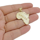 10k Yellow Gold Charm Africa Map Pendant Mens REAL 10KT With FREE SHIPPING