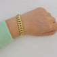Real 10k Yellow Gold Bracelet 6mm-13mm Miami Cuban Link 9" Inch Mens 10kt ,Chain