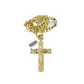 10k Yellow Gold Cuban Curb Chain Nugget Cross Pendant Charm 8mm Necklace Men