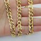 Solid 9mm 14k Gold Cuban curb Link chain Necklace 20"-30" Authentic 14kt Men's