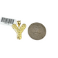 Real 10k Rope Chain Y Necklace Nugget Initial Charm 3mm 18"-28" Set Pendant Gold
